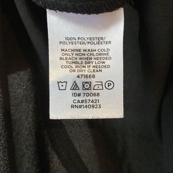 Loft Black Ruffle Sleeve and Waist Top Size Small - Picture 7 of 9